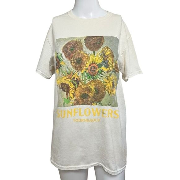 Mad Engine Sunflower Graphic T-Shirt Size Small - Picture 1 of 5